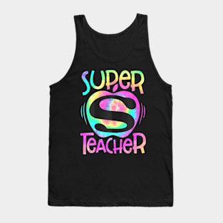 Teacher Back To School Apple Tie Dye First Day Tank Top